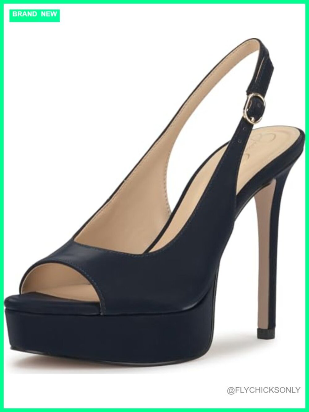 Slingback Platform Peep Toe Pump 4.75" Stiletto Heel Semi Formal Dress Shoe